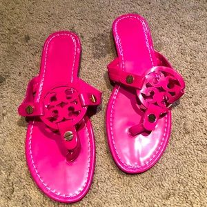 Pink Patent Leather Sandals-size 10 (NWT)